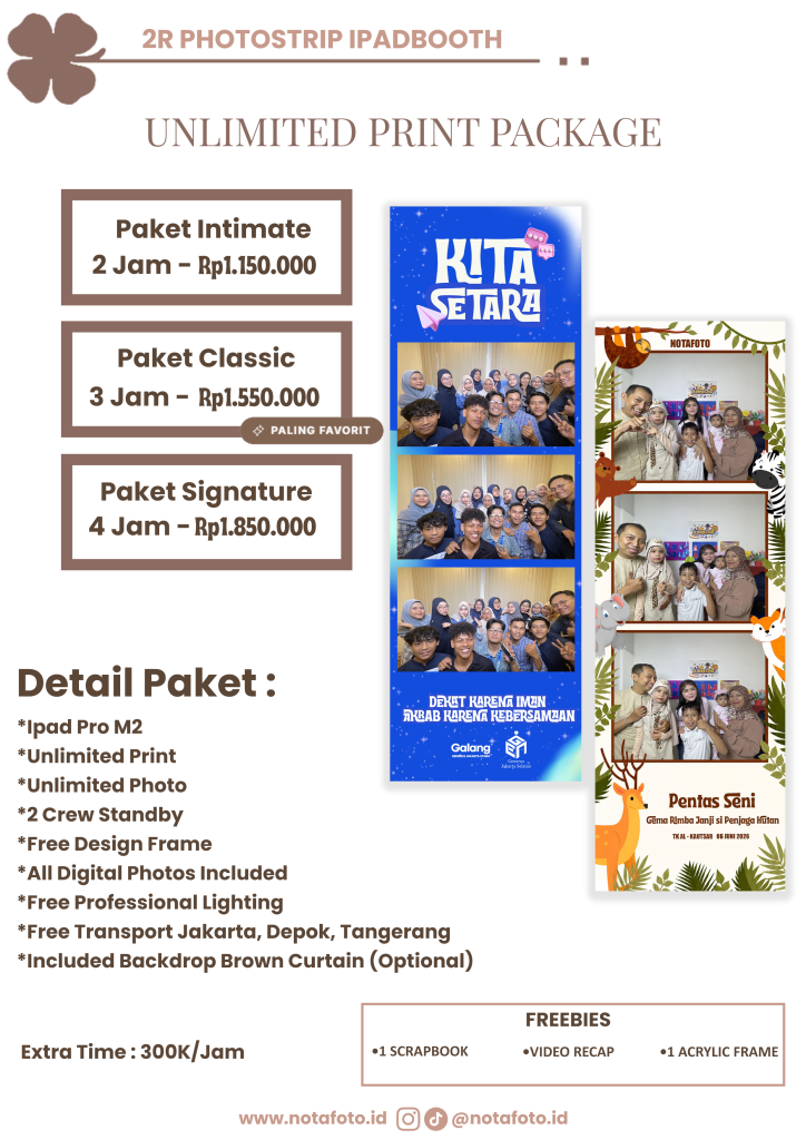 price list photobooth jabodetabek